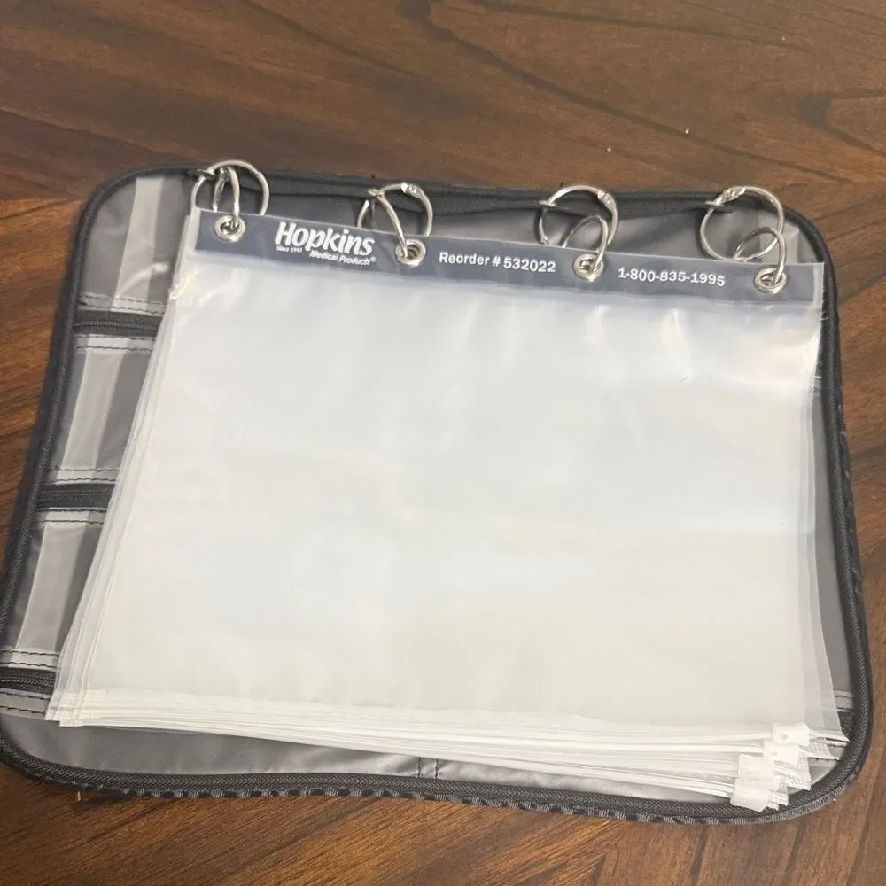 Hopkins Black and Clear Storage Binder